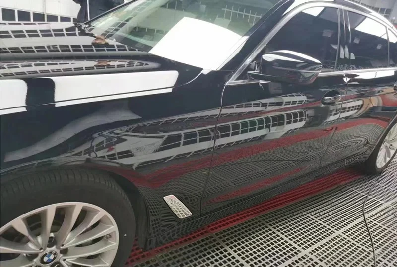 Glänzend Schwarze Kratzfeste Auto-Vinylfolie Wasserdichte Selbstklebende Folie Motorrad-Karosserie-Aufkleber – Detail 8