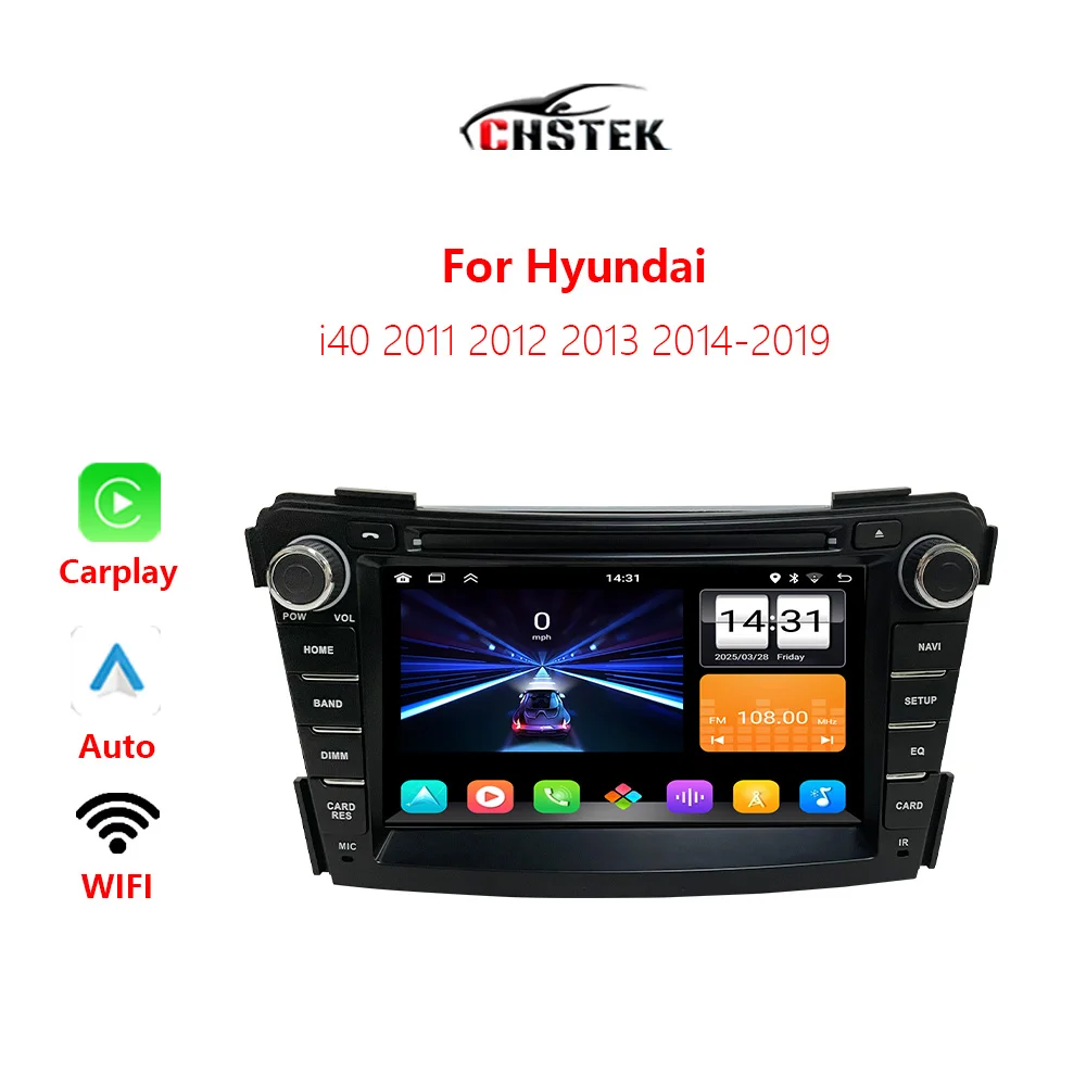 

CHSTEK автомобильный радиоприемник CarPlay для Hyundai I40 2011 2012-2019 Android Auto мультимедиа стерео навигация Bluetooth WIFI GPS авторадио