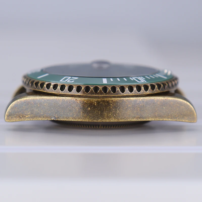 40 mm für Seiko NH35 NH36 GMT NH34 NH38 4R36 Uhrwerk 28,5 mm Zifferblatt Bronze Retro-Uhr SUB-Gehäuse Keramiklünette Saphirglas – Detail 16