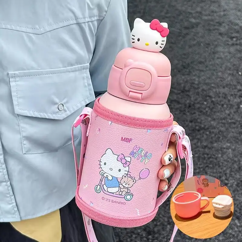 

Children's insulated cup, girls' food grade straw water cup, kindergarten outdoor school specific kettle7.15