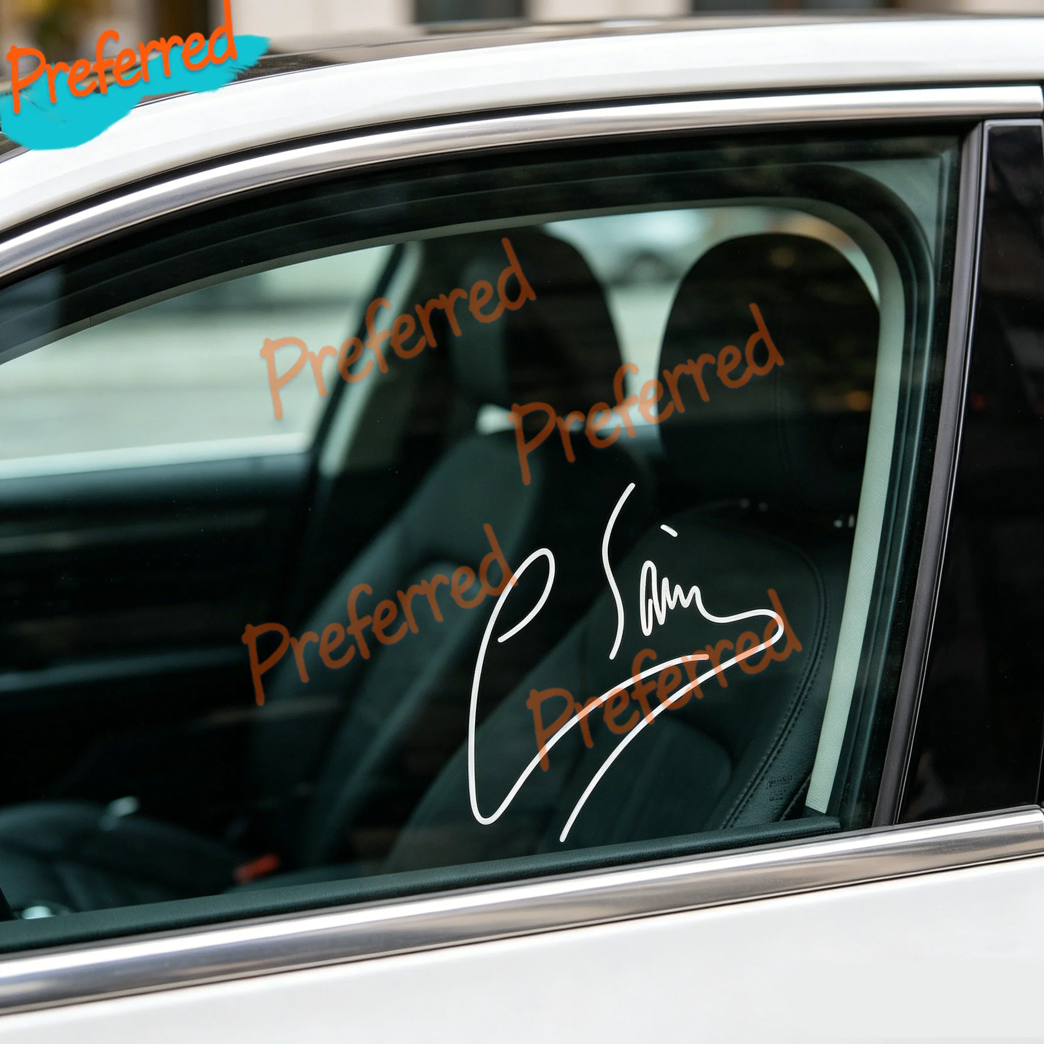 2x Adesivo Vinil Pegatina Decalque Vinil Aufkleber Adesivi Sign Firma Carlos Sainz - Personalizável em Qualquer Tamanho de Adesivo