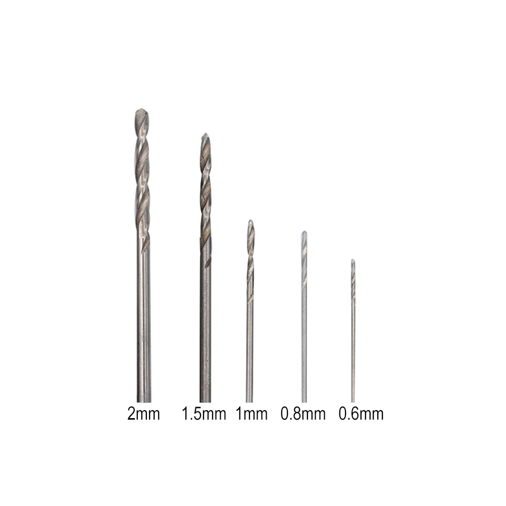 50 Pcs High Speed Steel Drill Bit Aluminum Bits Metal Set Wood Precision Long Lasting