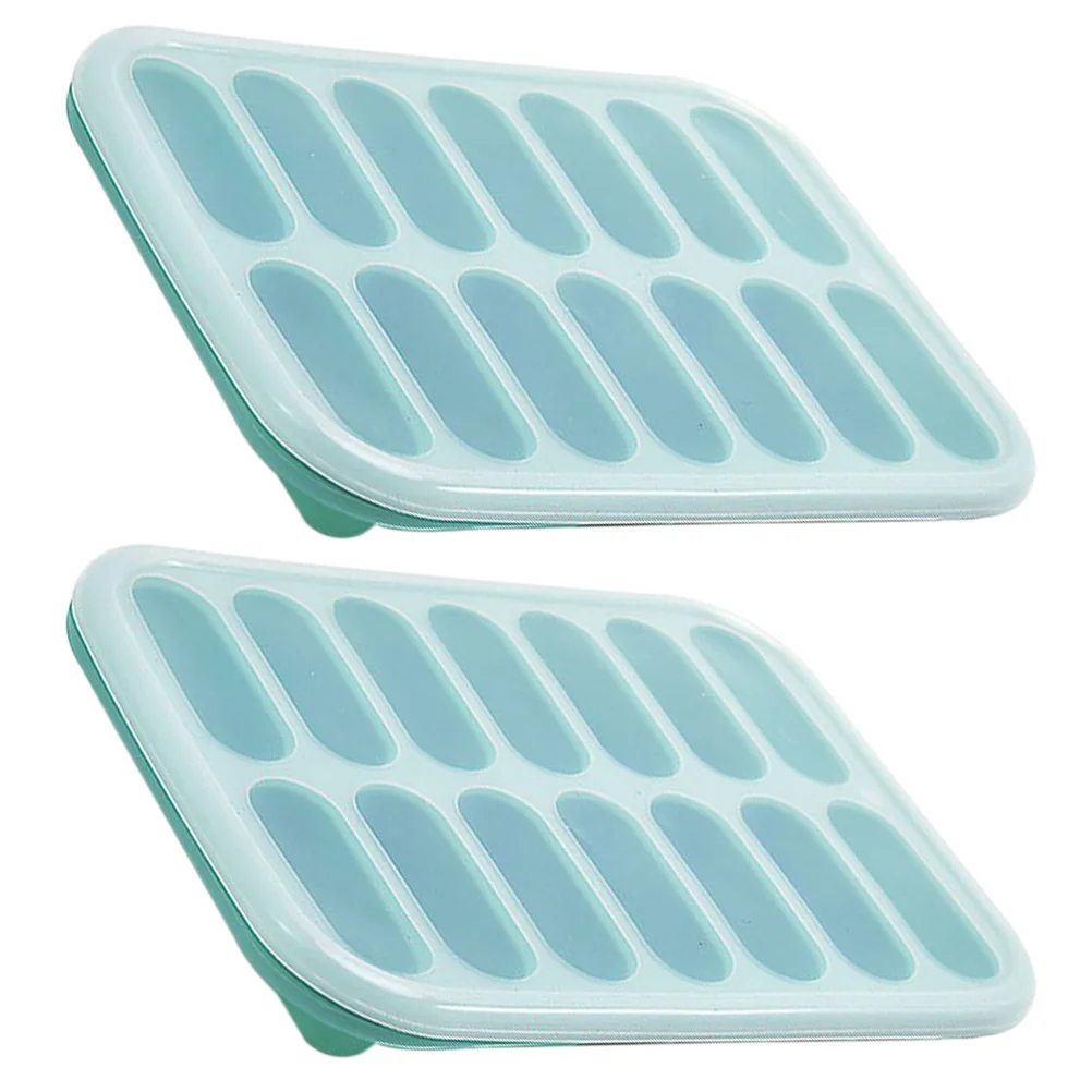 

2Pcs Silicone Ice Tray Cube Molds Freezer Refrigerator Kitchen Bar Tools Eco Friendly Easy Clean Home Baking Use Gifts