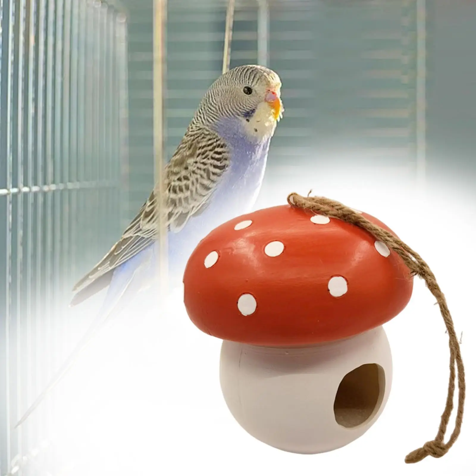 Mushroom Bird Feeder Tree Decor Waterproof Hanging for Garden Outside Patio