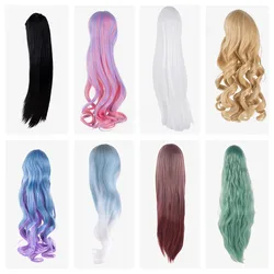 Quality 60cm Doll Wig 1/3 Doll Accessories Black White Red Brown Pink Coffee Color Doll Hair Straight Curve Braid Pony Decors