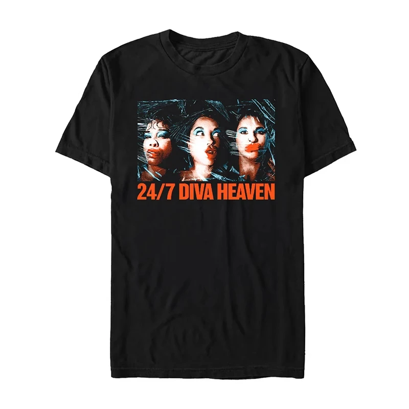 

247 Diva Heaven Metal Rock Готический характерный узор Американская свободная мужская и женская трендовая футболка с коротким рукавом