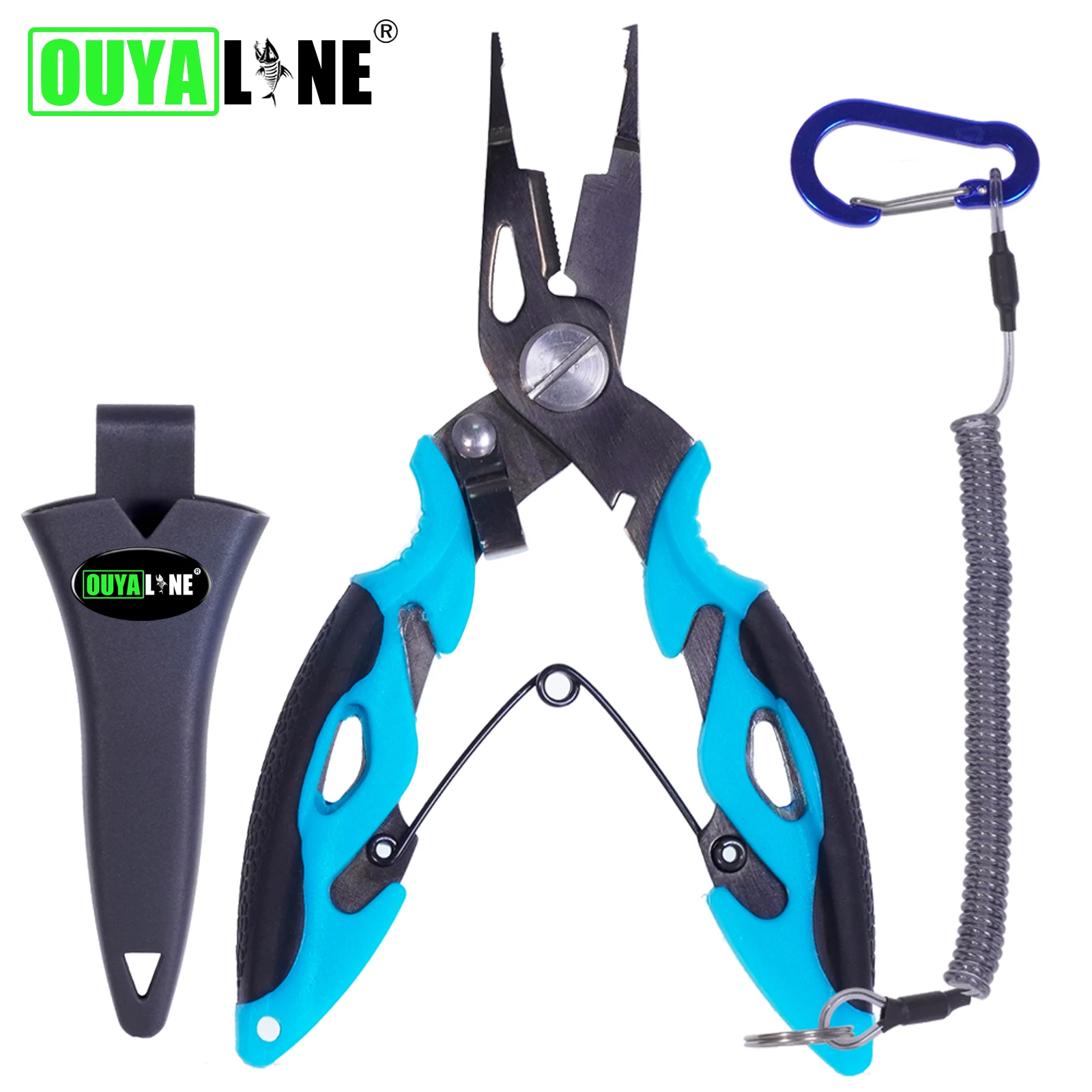 

High Precision 420 Stainless Steel Body Multifunctional Fishing Pliers Scissor Line Cutter Split Ring Hook Remover Fishing Tools