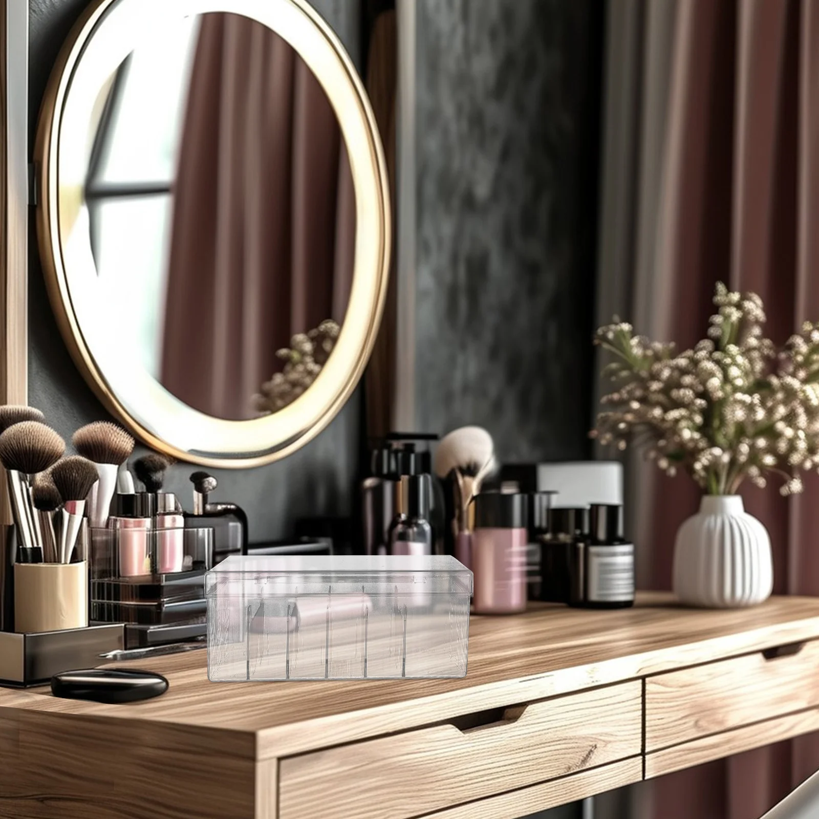 

Large Capacity Acrylic Eyelash Storage Box Transparent Dustproof Lid Lash Organizer False Eyelash Extension Case for Makeup