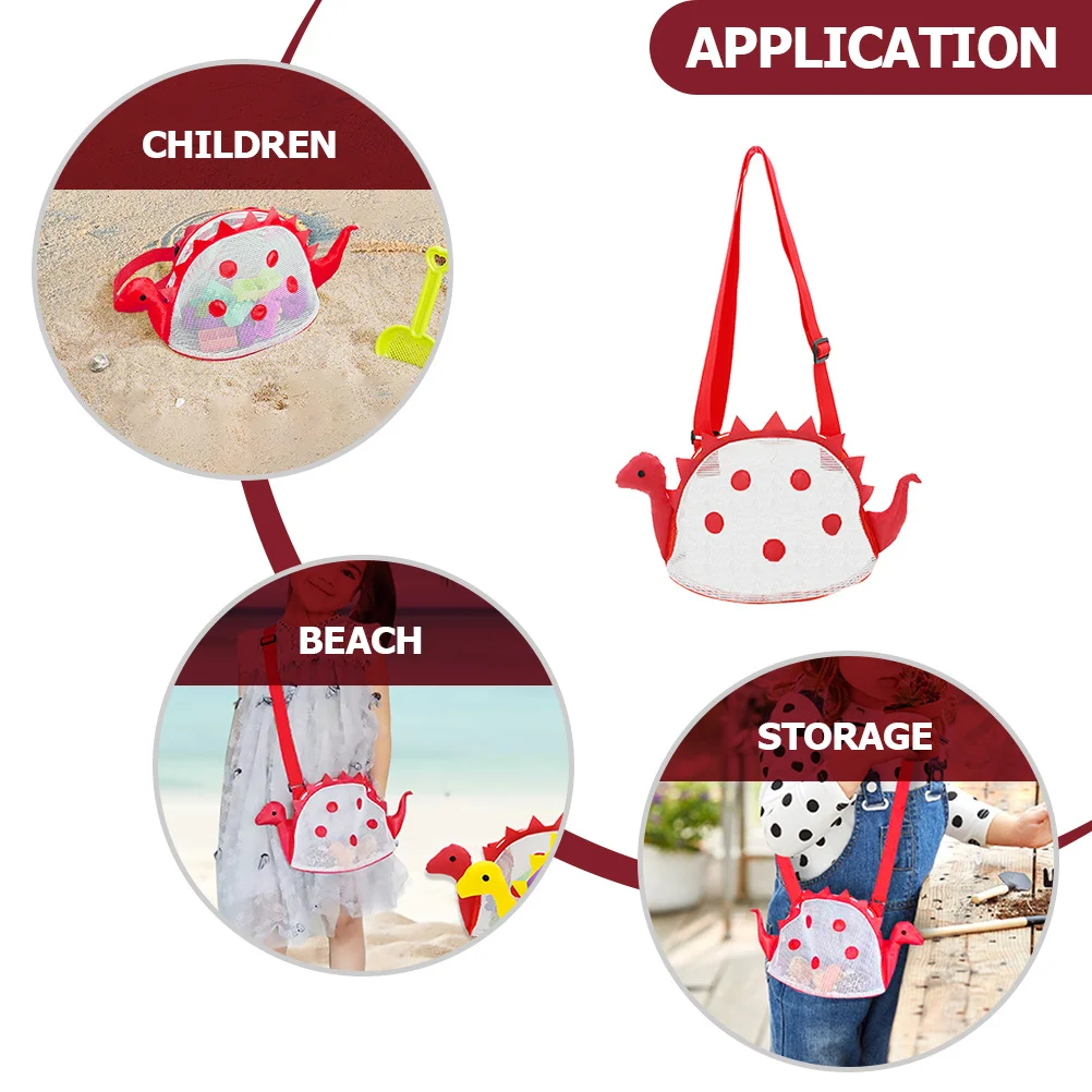 Kids Beach Bag Lightweight Mesh Bag For Children Sand Storage Durable Seashell Carrier Breathable Beach Essentials