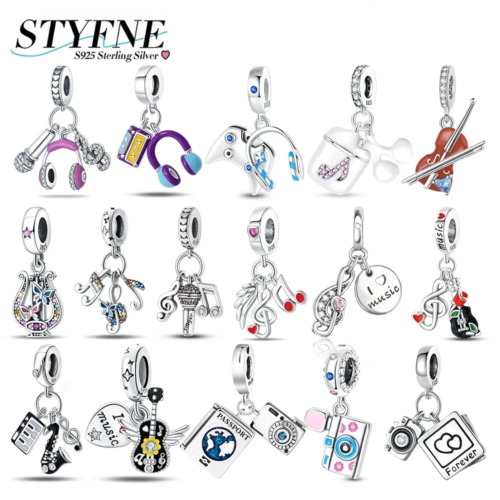 

Изысканные элегантные подвески из стерлингового серебра 925 пробы, цветные циркониевые бусины в форме сердца, подходят для оригинального браслета, женские украшения, подарок на день рождения