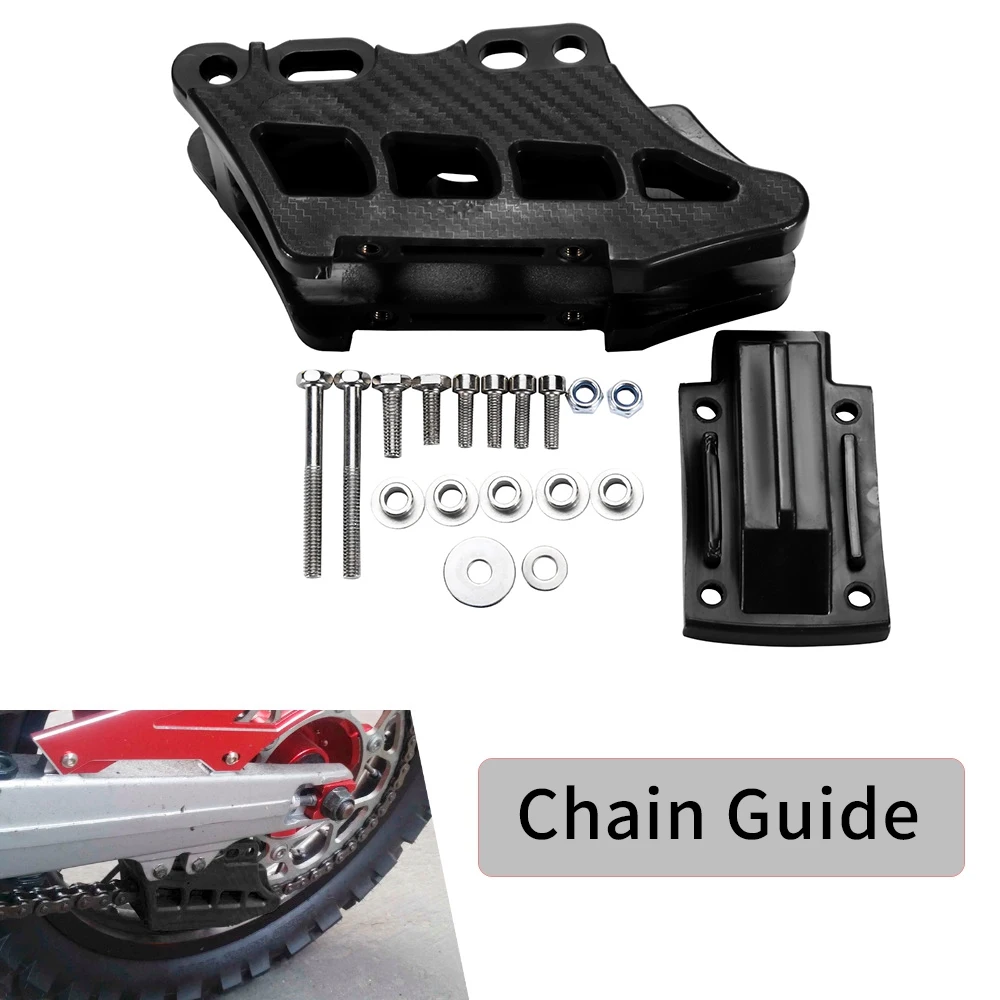 Black Rear Chain Guide/Guard for DirtBike CRF Kawasaki KLX KDX KXF Suzuki RM RMZ DRZ Yamaha YZ YZF