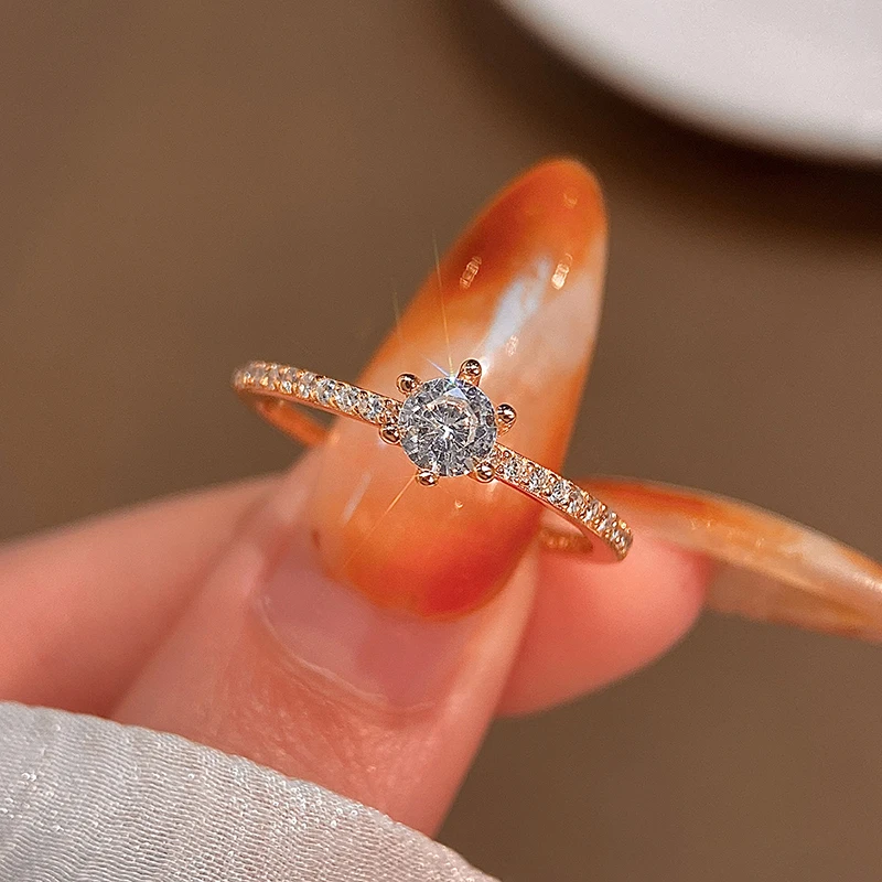 

Классические обручальные кольца Stylever 0,4 карата с настоящим муассанитом и бриллиантами для женщин, подарок, настоящее серебро 925 пробы, ювелирные изделия высшего качества