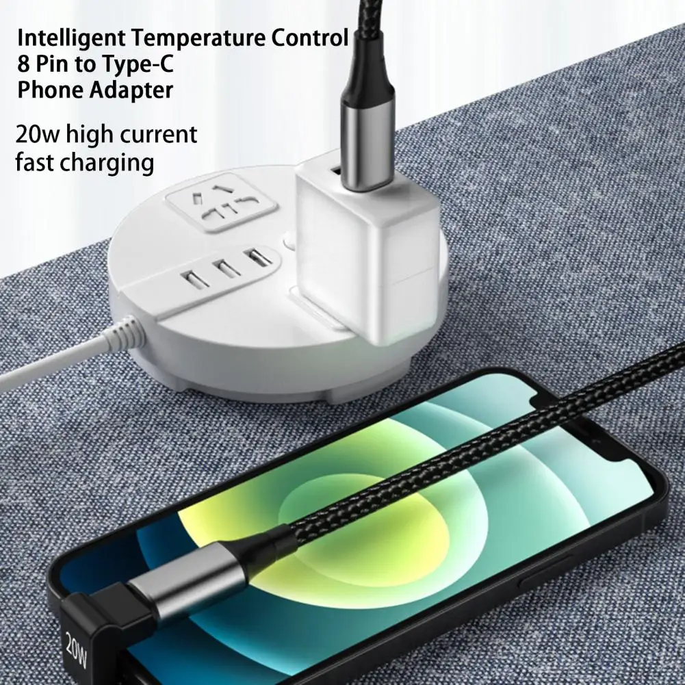 Практичный портативный конвертер с углом поворота 180 градусов, 8-контактный на Type-C, удобный в использовании беспроводной адаптер для передачи данных