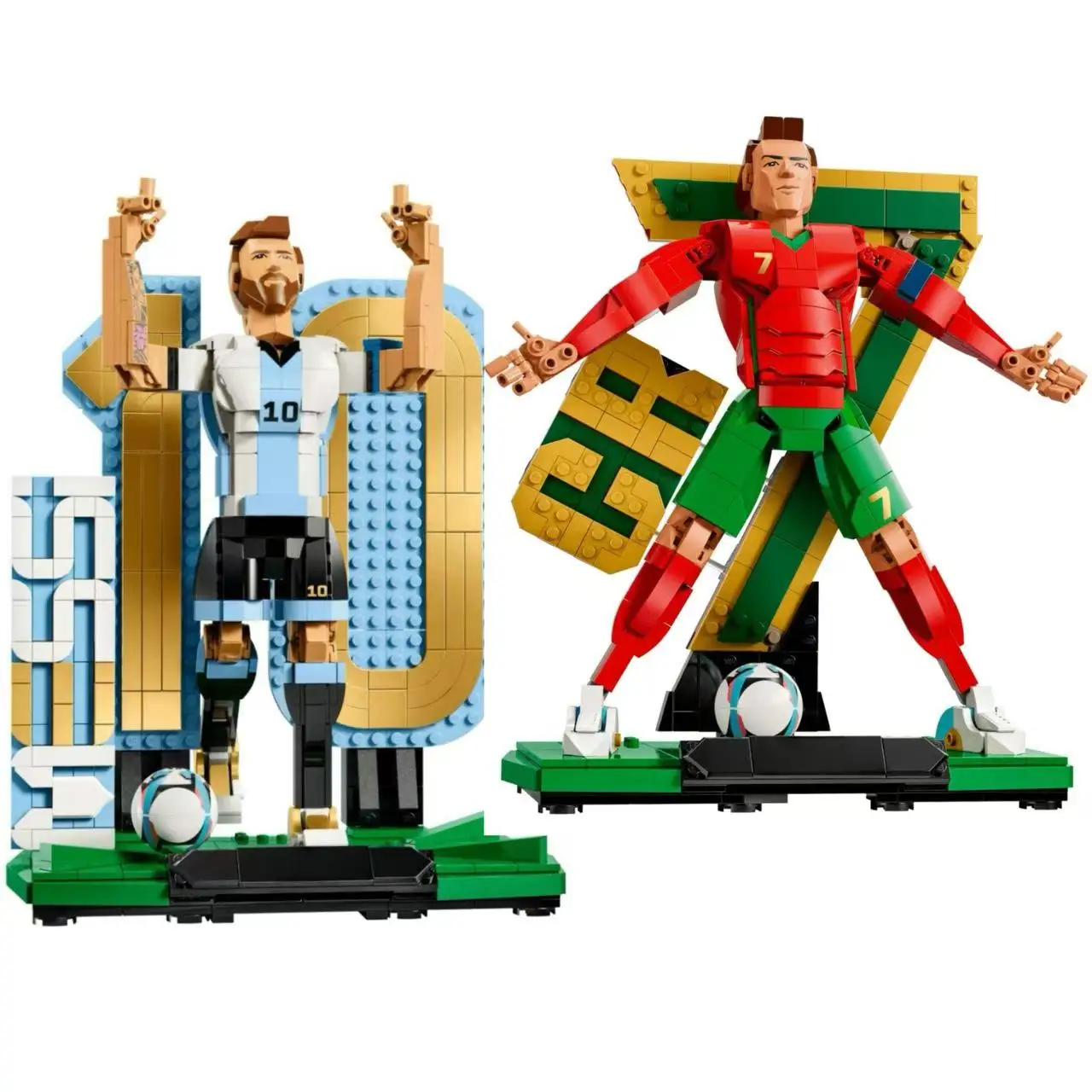 

Creative World Football Players Model Building Blocks Compatible with 43015 43016 Soccer Brick Model Toy for Kids Gift