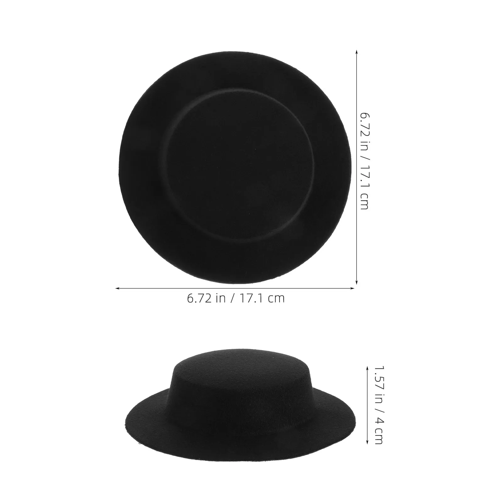 2Pcs Tiny Cowboy Hats for Crafts Miniature Fabric Top Hats Multi-Function DIY Decoration Supplies for Snowmen Bears Parties