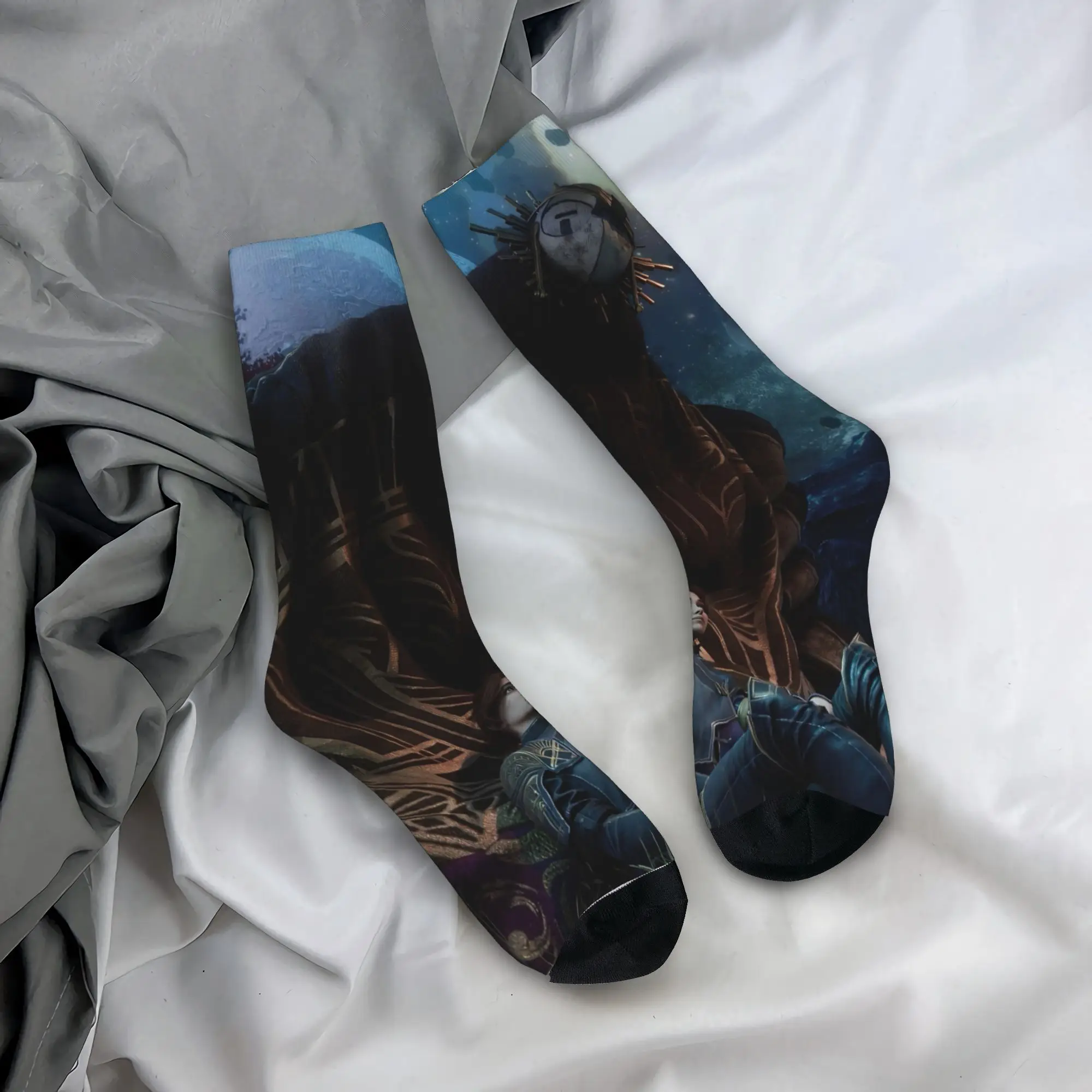 

Clair Obscur Expedition 33 Maelle Stockings Pattern Funny Socks Autumn Non Skid Socks Women Men Skateboard Medium Soft Socks