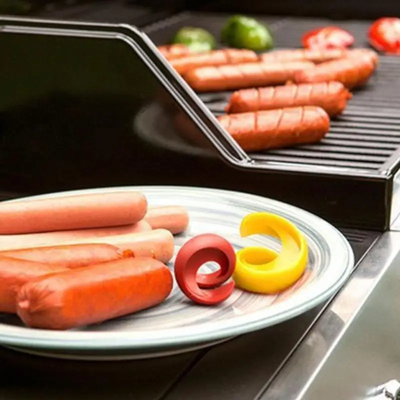 2Pcs/Set Hot Dog Spiral Slicer Fancy Sausage Cutter Creativity Camping BBQ Tools for Home Kitchen Accessories Barbecue Gadgets