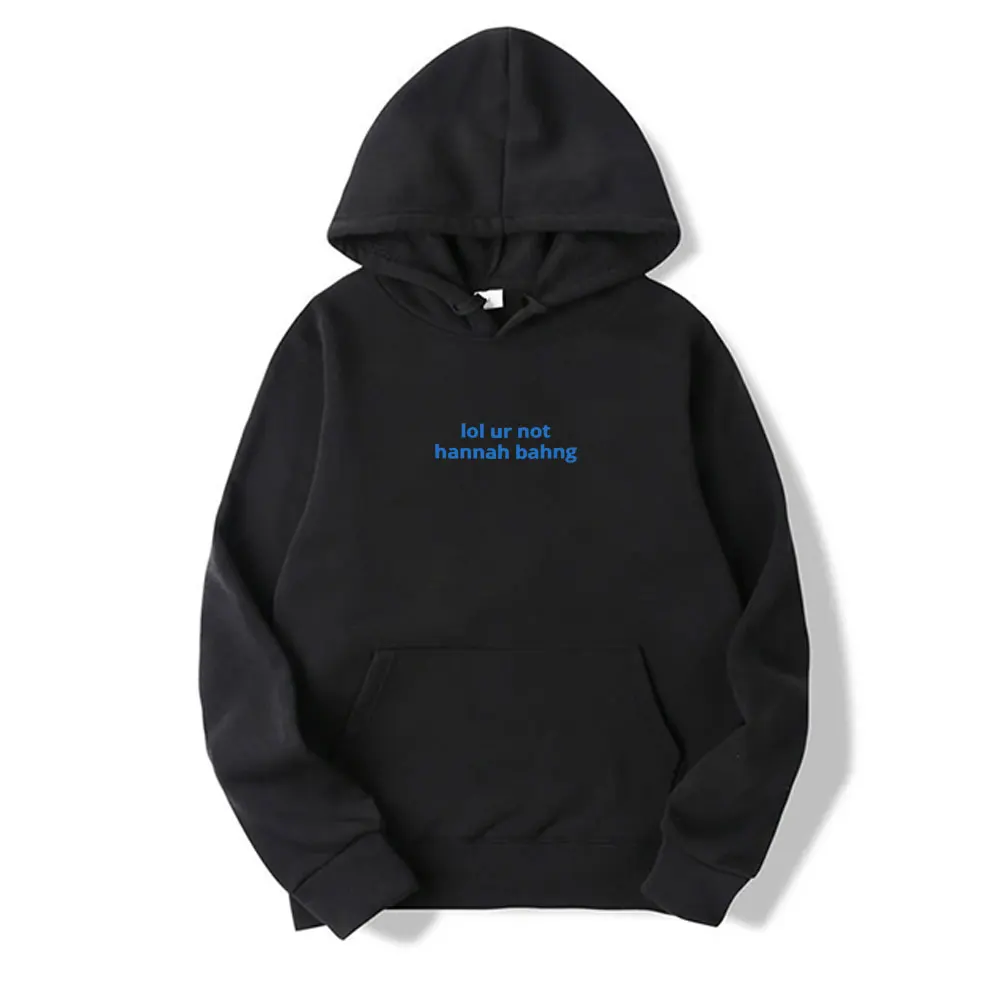 

Funny Hannah Bahng Blue Hoodie Men's Women Clothing Casual Hooded Sweatshirt Male Fashion Oversized Hoodies Man Y2k Streetwear
