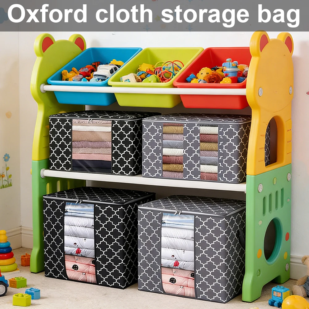 

Foldable Quilt Clothes Storage Bag Large Capacity Duvet Blanket Clothes Quilt Storage Bags Moisture Dust Proof Proof Organizer