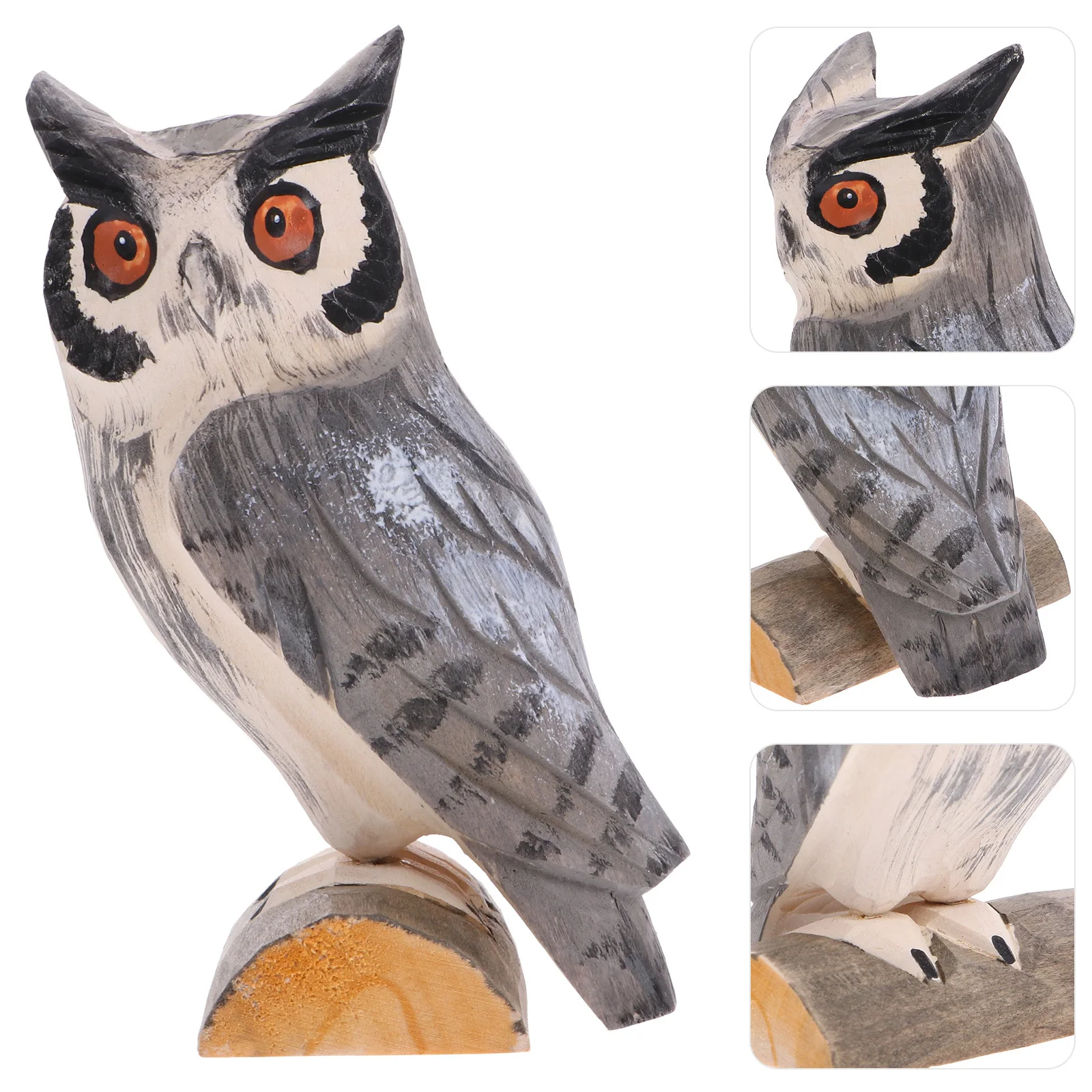 

Ornament Creative Desktop Decor For Home Tabletop Gift Wood Craft Owl Tabletop Ornament Decoration Owl Adornment