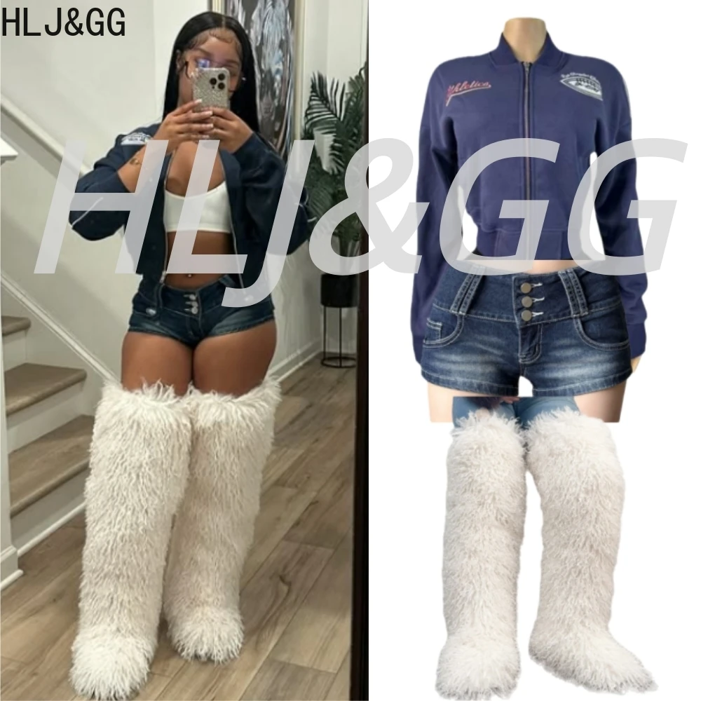 

HLJ&GG Fashion Y2K Letter Print Baseball Jacket Two Piece Sets Women Zipper Long Sleeve Top And Denim Shorts Outfits Streetwear