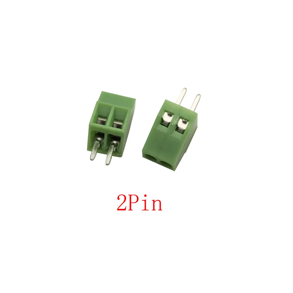 10 Stück 2,54 mm PCB-Schraubklemmenblock-Anschluss, 2/3/4-polig, 2,54 mm Rastermaß, KF128-Schraubklemme für 26–18 AWG Kabel – Detail 2