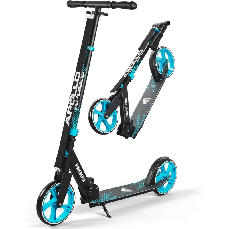 Apollo Adult - Folding Kick Scooter for Teens Adults Weighing up to 220 lbs. Foldable, with Big Wheels (XXL), and an