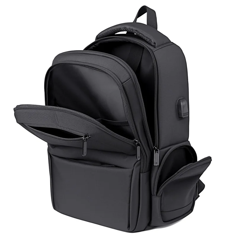 Stylish and simple commuter business backpack large capacity multi-functional computer bag college student versatile contrasting