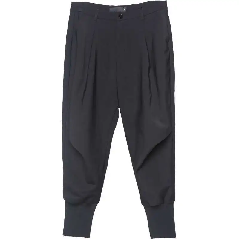 Men's Retro Black Casual Summer New Simple And Spring Loose Pants Fashion