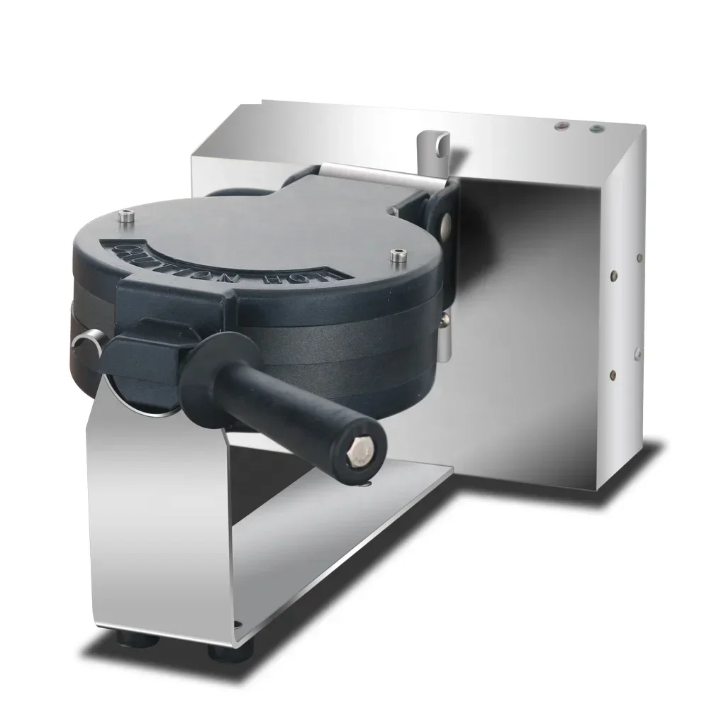 Switchable Furnace Plate Shape Digital Automatic Control Rotate Electric Stainless Steel Waffle Maker For Snack Equipment