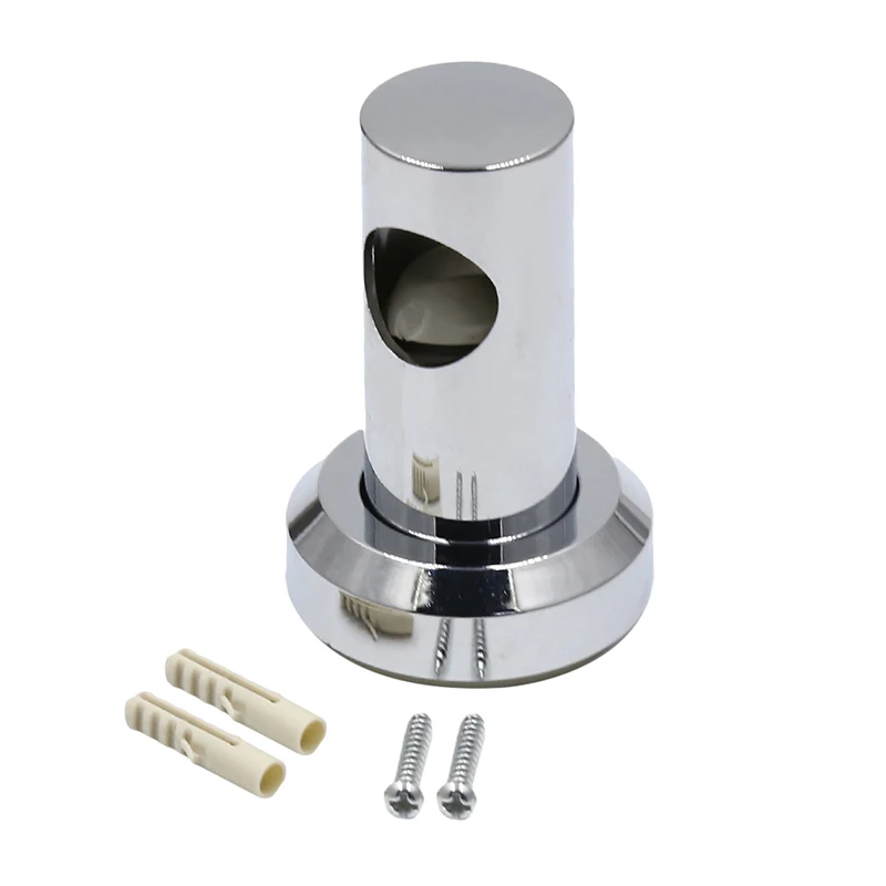 1pc Wall Riser Bracket 22mm Hole Shower Rod Mounting Bracket Round Pipe Bathroom Fitting Holder ABS Bathroom Fixture Accessories