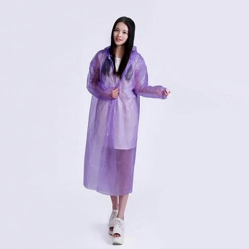 

Four-button Raincoat Adult Waterproof Windproof Portable Heavy Duty Premium Poncho for Outdoor Hiking Camping Travel Lightweight