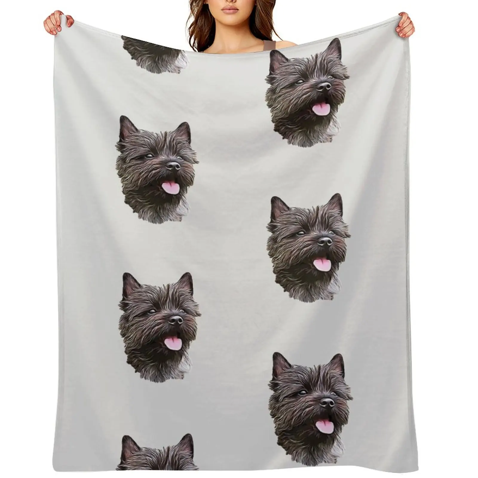 

Cairn Terrier Cutie Throw Blanket Bed Luxury Extra Large Throw Retros Blankets