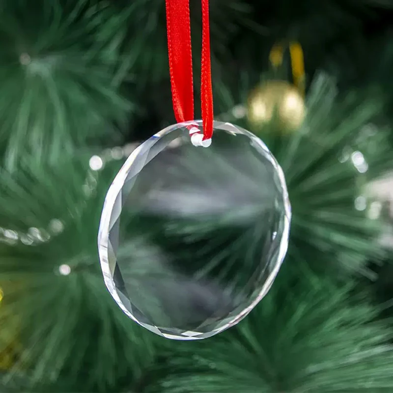 

10pcs Christmas Pendants Ornaments Round Glass Pendant Wholesale Hot Sell Crystal Drop Ornaments Party Christmas Tree Decoration
