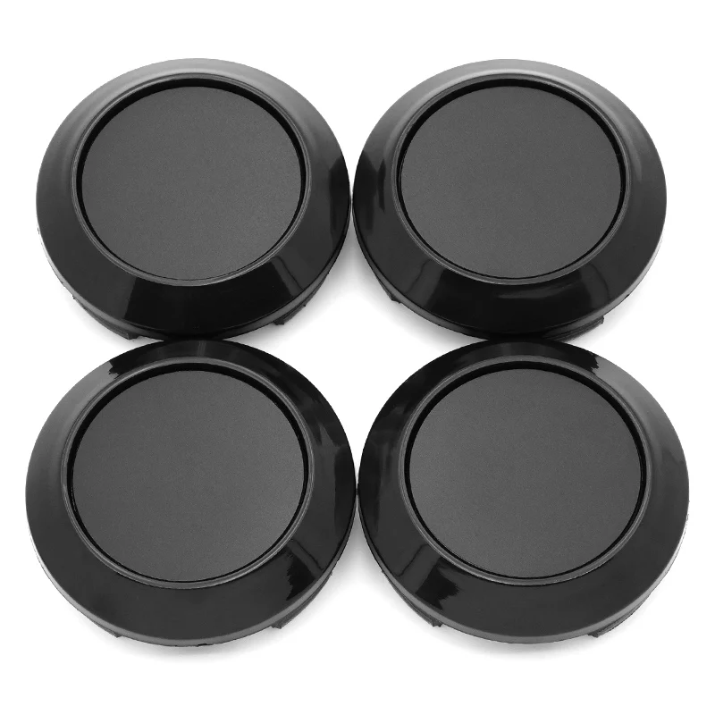 4pcs/lot Quality 64mm Wheel Center Cap Sport Rim 64mm Hub Caps Dust-proof Cover Durable ABS Black Wheels Tyre Accessories