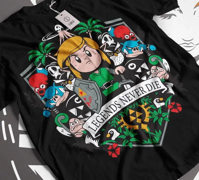 Legend of Link Shirt Video Games Unisex T-Shirt Japanese Style Printed Tee