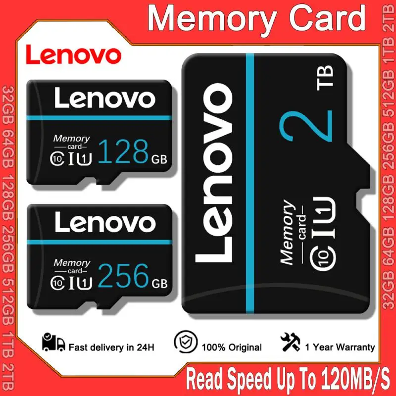 Original Micro 2TB SD Card 1TB 512GB High Speed Memory Card 256GB 128GB Class TF Card for Drone Equipment Audio PC For Lenovo