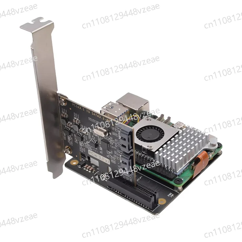 X4 Slot Expansion Board For Raspberry Pi 5 US PLUG  Y19A X1010 Expansion Board Pcie FFC Connector To Standard Pcie
