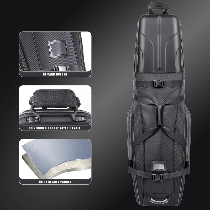 Professional Golf Travel Bags for Airlines with Password LockSupport Pole and Oversiz - Hard Case Golf Travel Bag