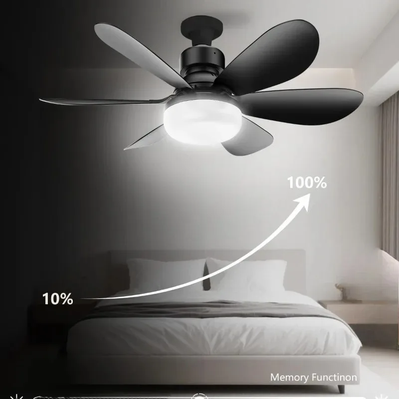LED Ceiling Fan Lamp Remote Control 3 Speeds Silent Motor 30/40W Tricolor Dimmable Light Bedroom Living Room Home Lighting