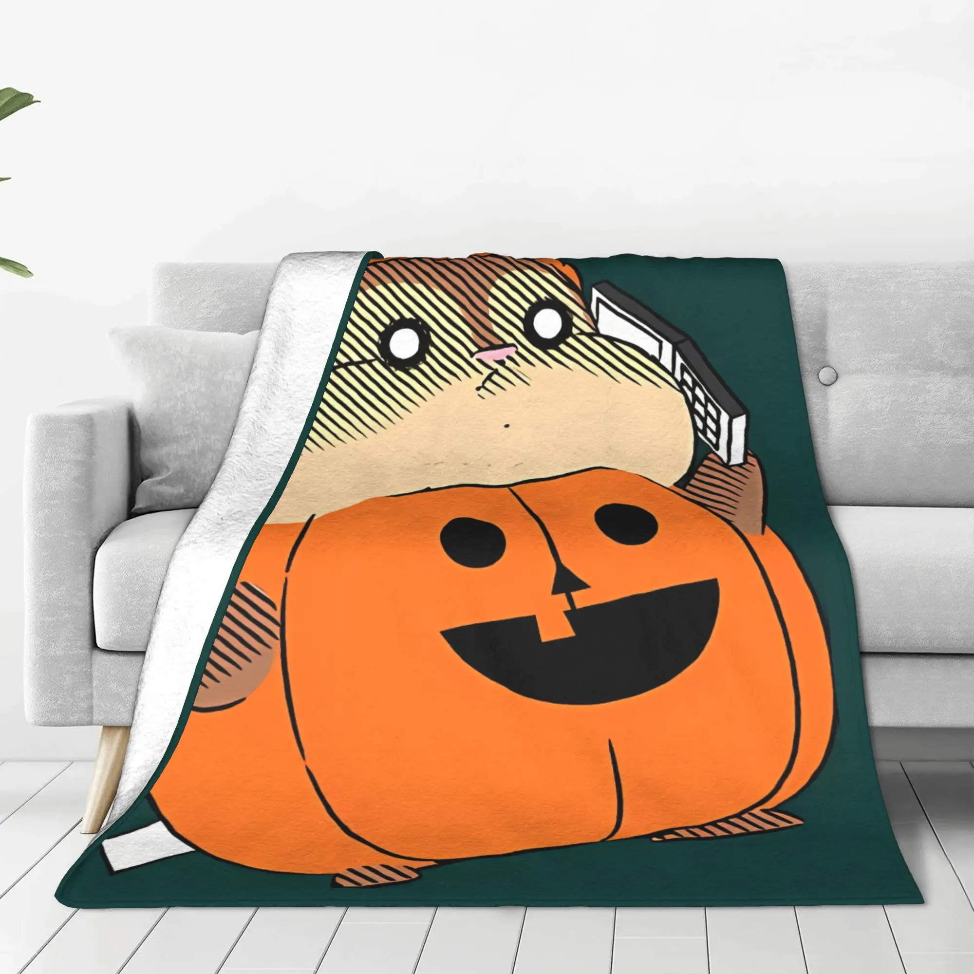 1PC Home Cute Room Decor Mouth O Lantern Blanket Throw Blanket Octopath Traveler Novelty Warm Blanket All Season