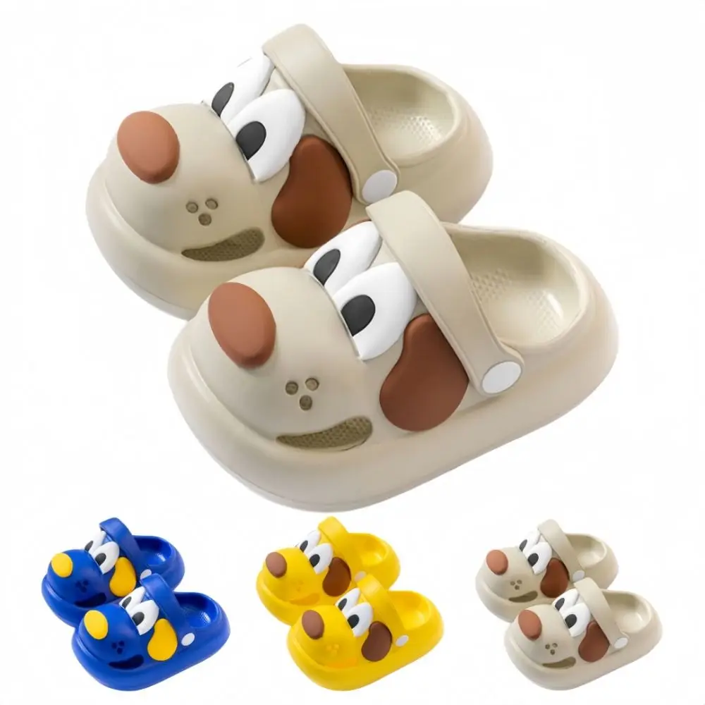 Cute Cartoon Children's Sandals Soft Non-Slip Hole Kid's Shoes Breathable EVA Beach Slippers For 1-4 Boys Girls