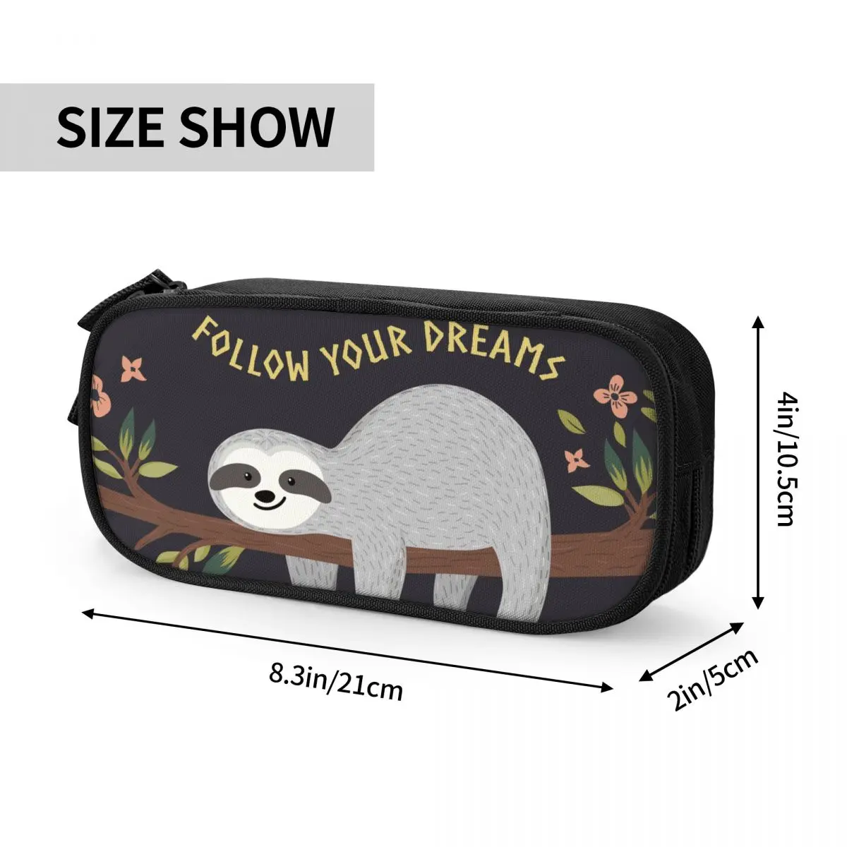 Sloth Pencil Cases Pencilcases Pen for Student Large Storage Bags Office Cosmetic Stationery