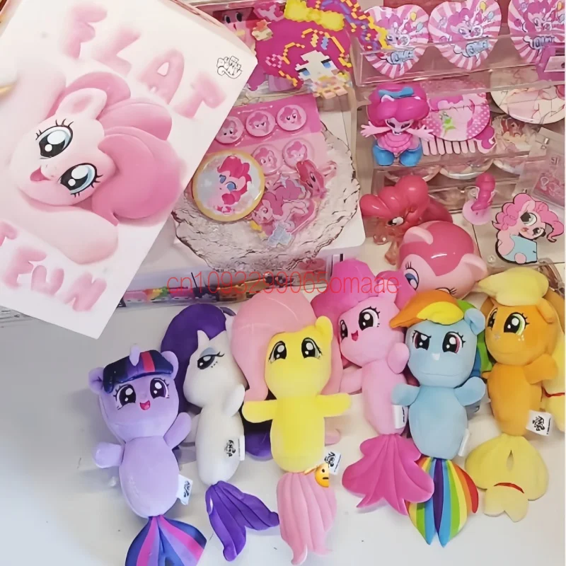 New Genuine Kayou My Little Pony Mermaid Pony Series Volume 1 Cute Blind Box Fluffy Tulle Fin Plush Keychain Bag Pendants Charm view 4