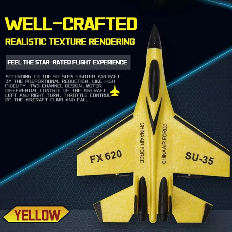 SU-35 MIG350 RC Airplanes Remote Control Glider Fighter Hobby 2.4G RC Plane Drones Foam Aircraft Toys for Boy Kids Children Gift