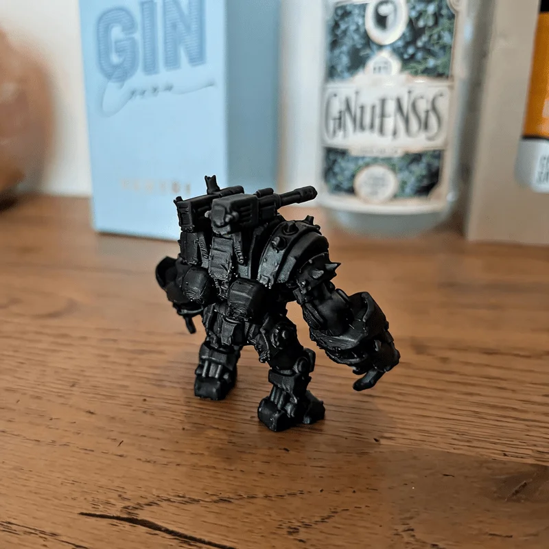 Heavy Armored Sci-fi Mech Miniature for Tabletop Wargaming, Diorama Display, Painting Projects