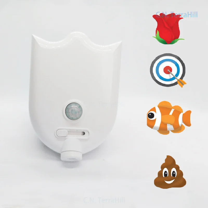 Toilet Night Light with Motion Sensor LED Projection Light for Bathroom Toilet Seat Decorative Pattern Night Lamp