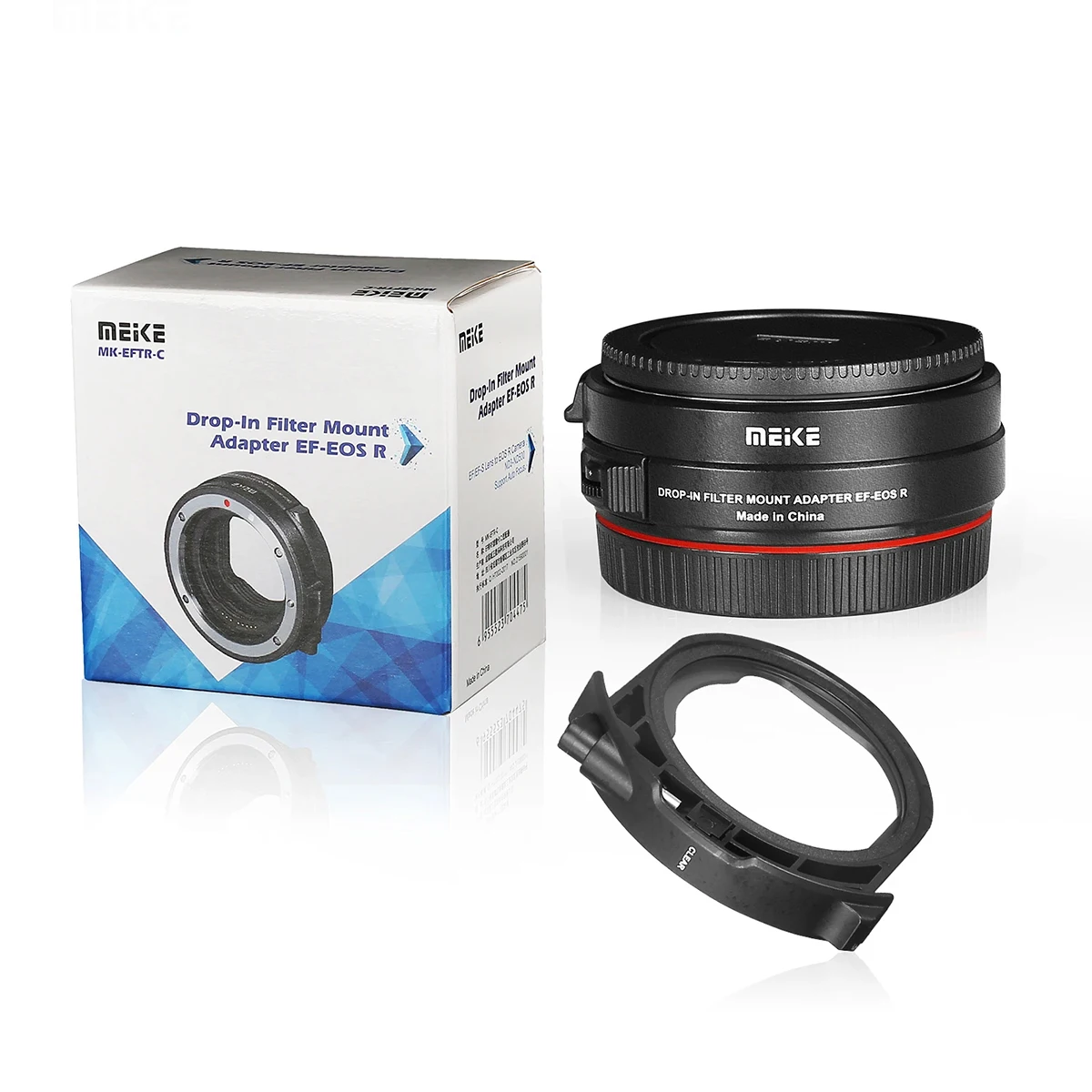 Meike MK-EFTR-C Metal Auto-Focus Mount Lens Adapter with Drop-in Filters for Canon EF/EF-S Lenses to EOS R RP Cameras