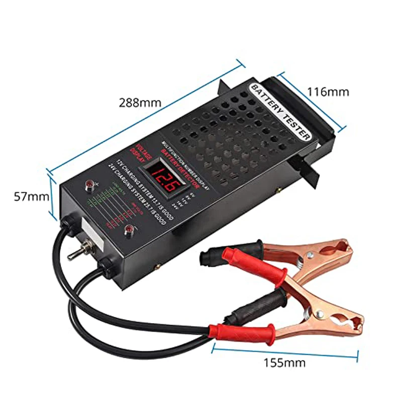 Universal Car Battery Tester 6V 12V 24V 100Amp Battery System Detect Auto Battery Analyzer Car Battery Tool for Car Motorcycles