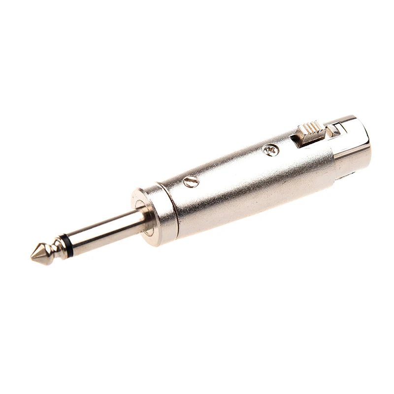 Silver-colored 3 Pin XLR Female To 1/4